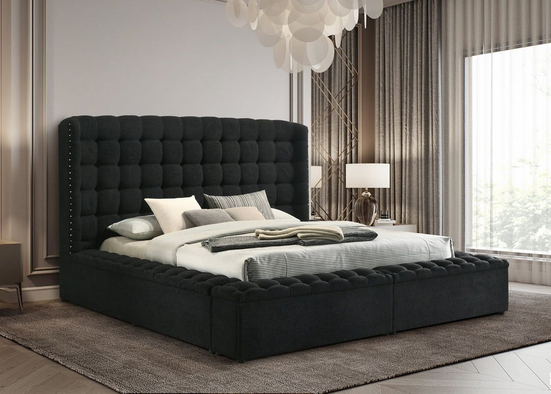 Madonna Black Platform Bed