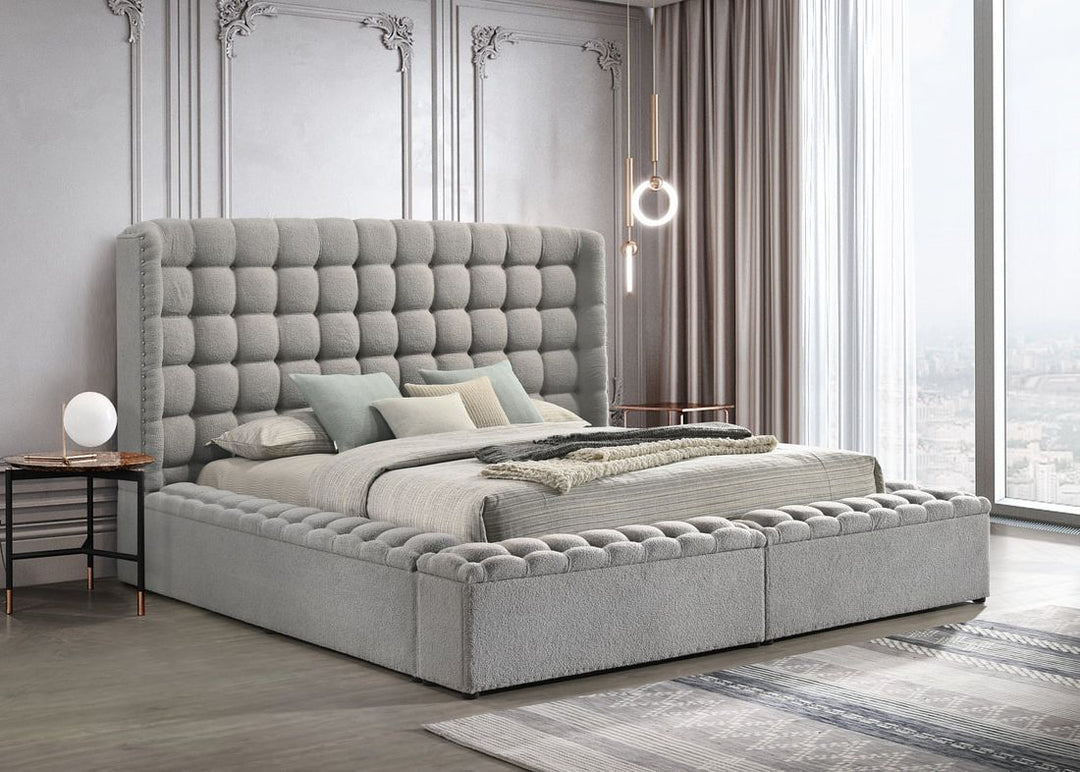 Madonna Gray Platform Bed