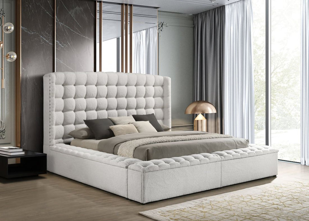 Madonna White Platform Bed