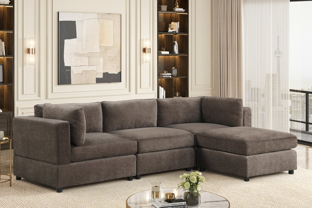 Milan Chocolate Modular Sectional