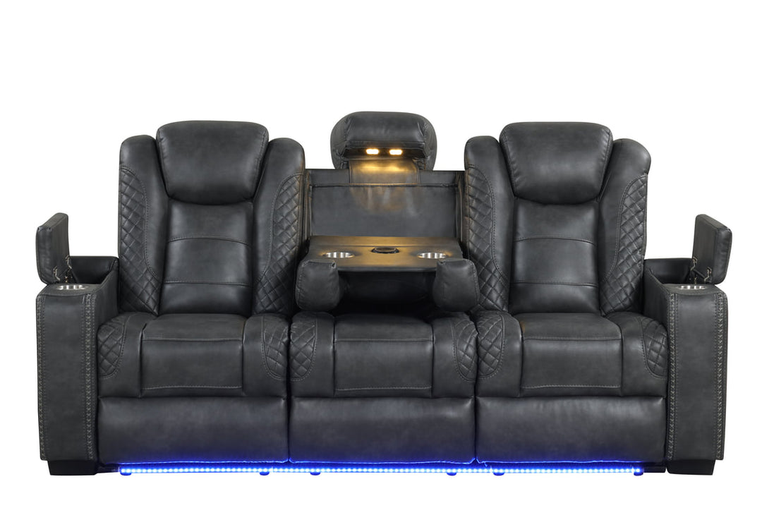 STEFANO30 3PC Reclining Set (Gray)