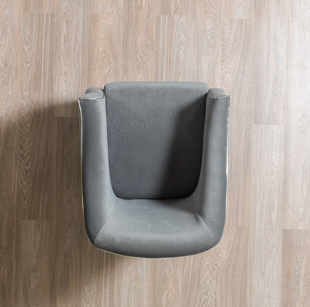 Belinda Gray Velvet Chair