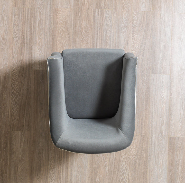Belinda Gray Velvet Chair