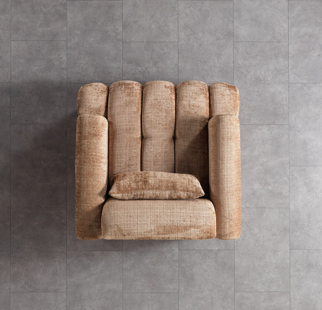 Yulia Coffee Boucle Chair