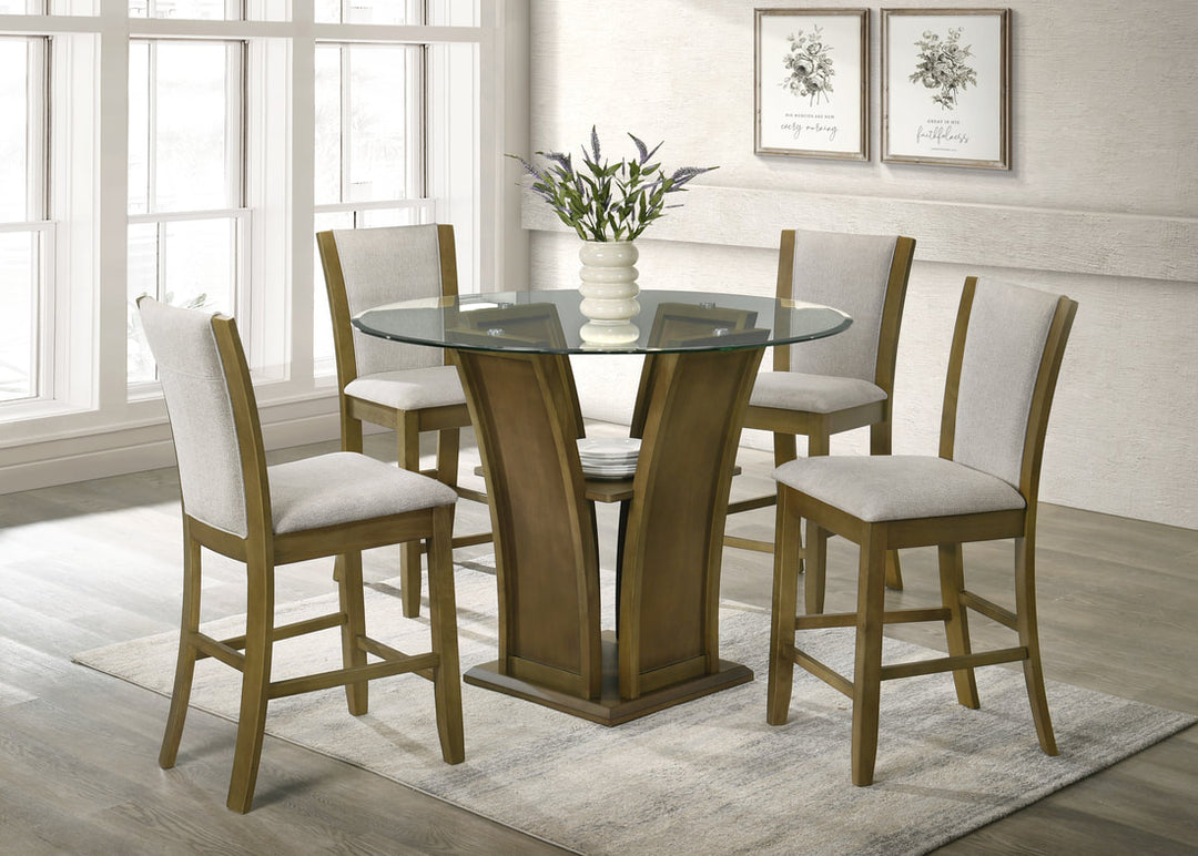 Orlando - Beige Pub Table + 4 Chair Set