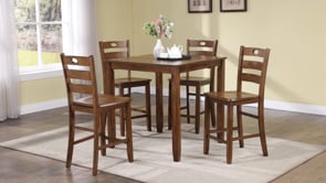 Ashborn - 5 Piece Counter Height Table Set - Brown