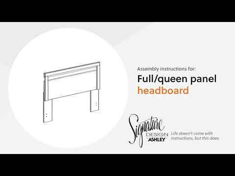 Flannia - Full Panel Headboard - Gray