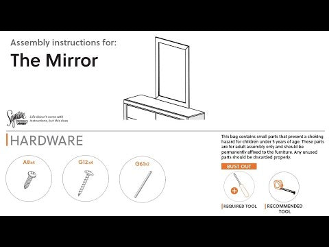 Cielden - Bedroom Mirror - Tan