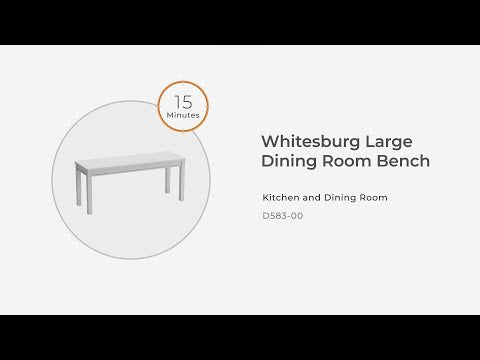 Whitesburg - Brown / Cottage White - Large Dining Room Bench