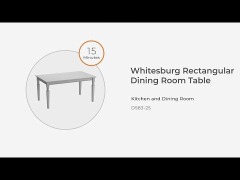 Whitesburg - Brown / Cottage White - Rectangular Dining Room Table