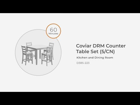 Coviar - Brown - DRM Counter Table Set (Set of 5)