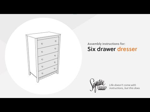 Hallityn - White - Five Drawer Chest