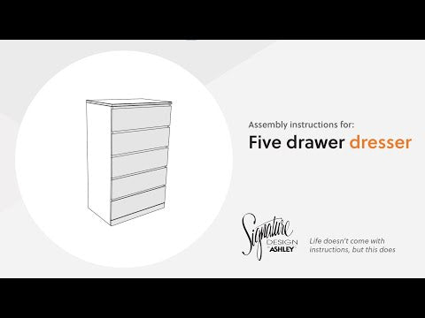 Onita - White - Five Drawer Chest