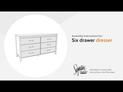 Battelle - Six Drawer Dresser - Tan