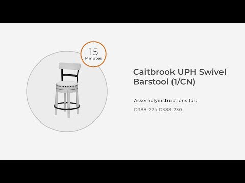 Caitbrook - UPH Swivel Barstool  - Gray