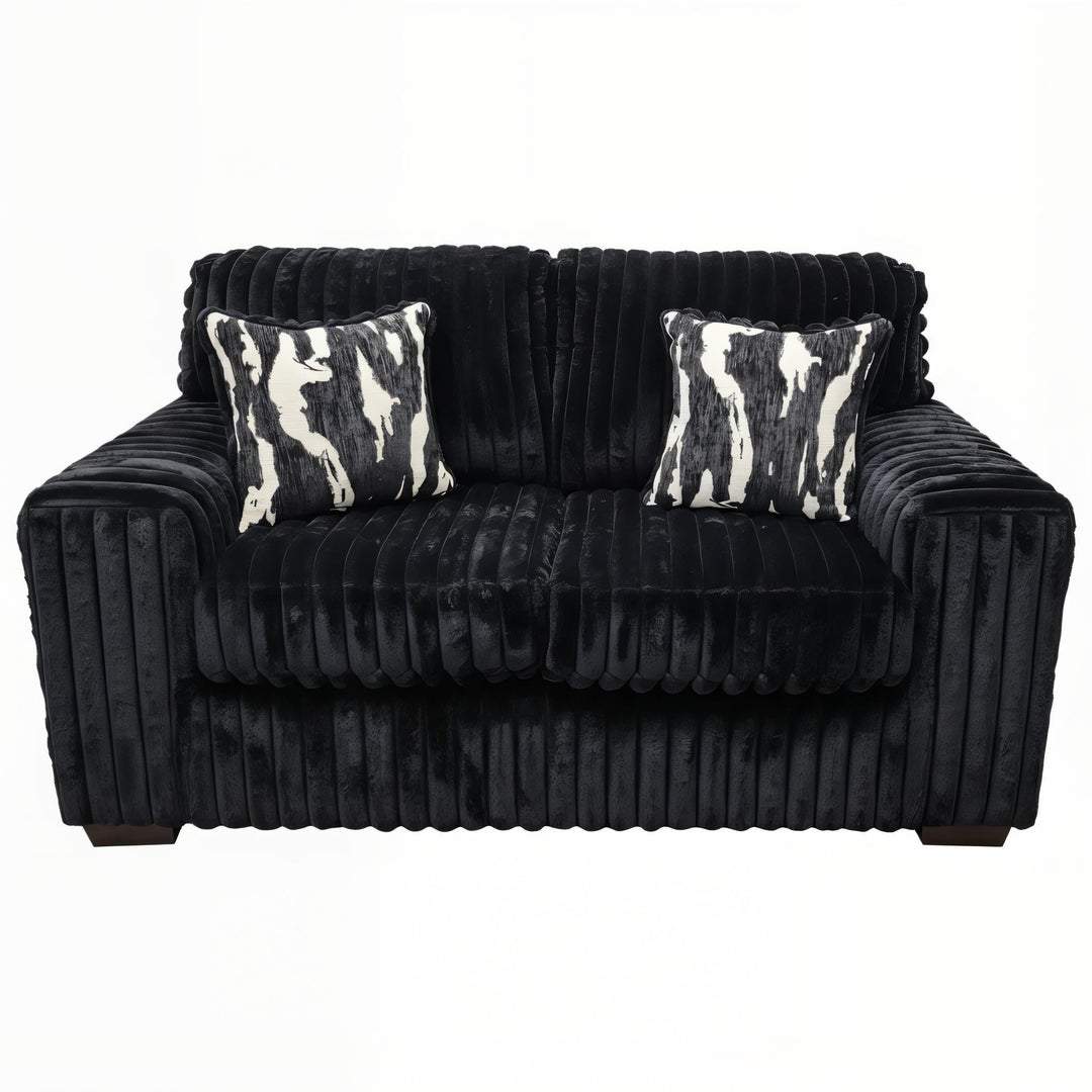 S319 Sofa and Loveseat (Black)