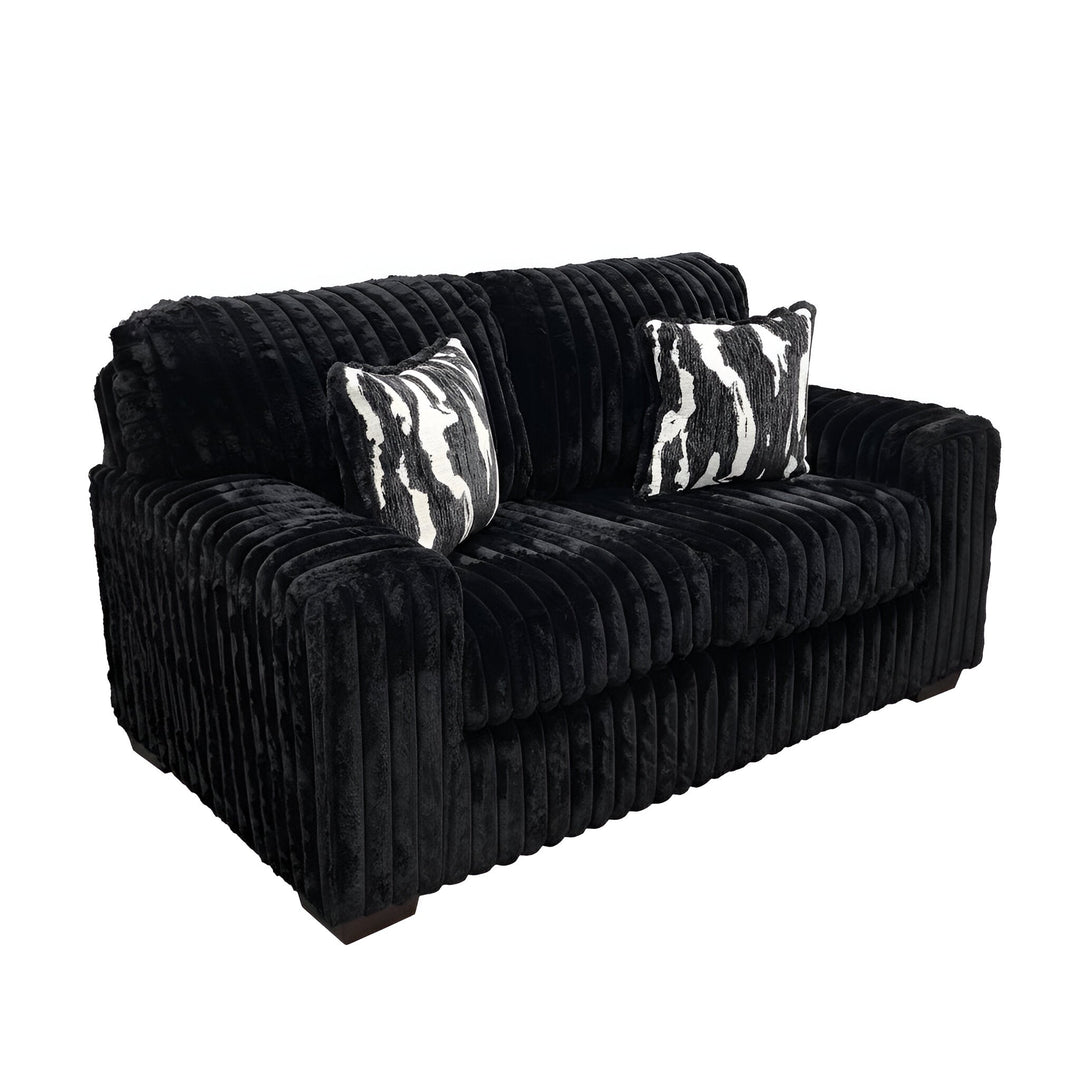 S319 Sofa and Loveseat (Black)