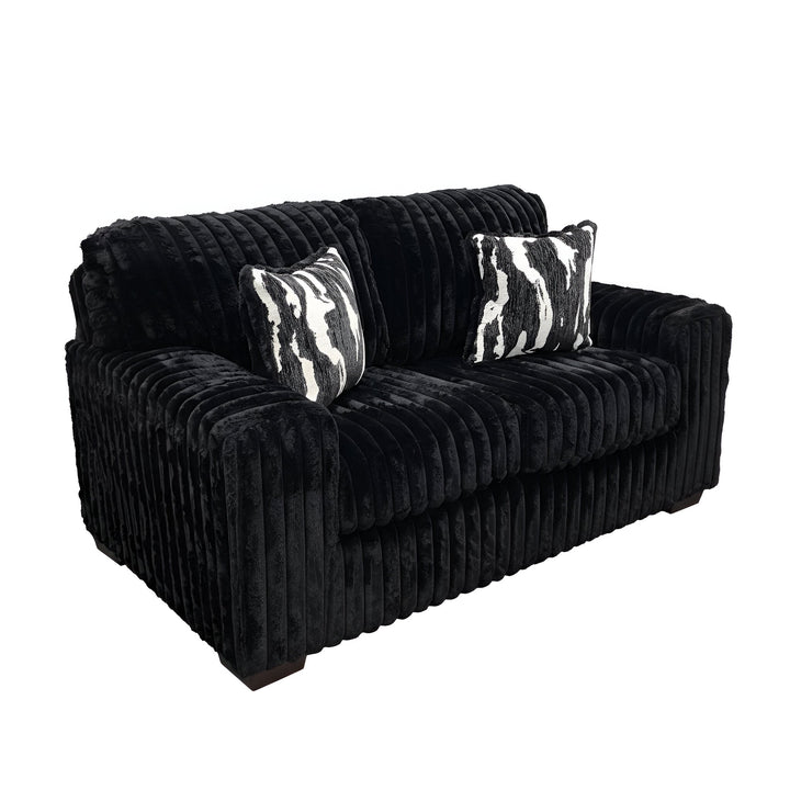 S319 Sofa and Loveseat (Black)