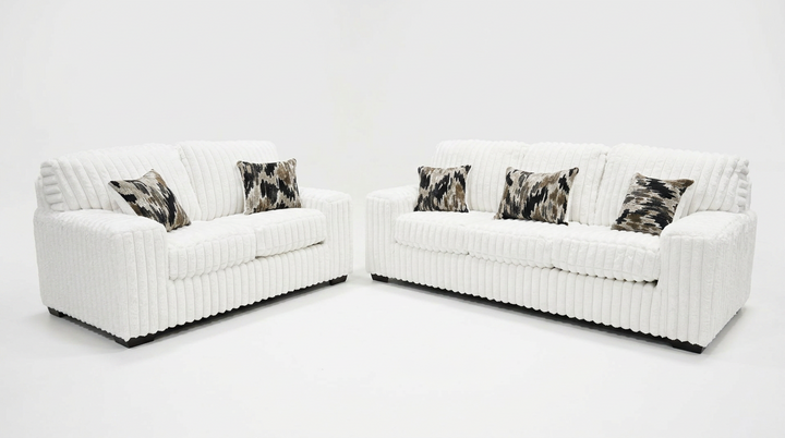 S319 Sofa and Loveseat (Ivory)