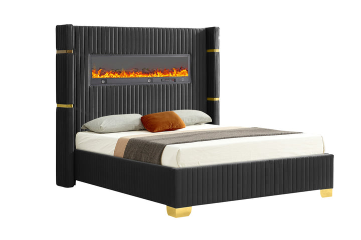 Romance Black Platform Bed