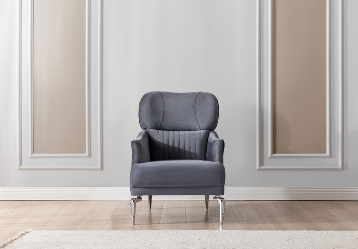 Angela Gray Velvet Sofa 91" &amp; Loveseat 71"