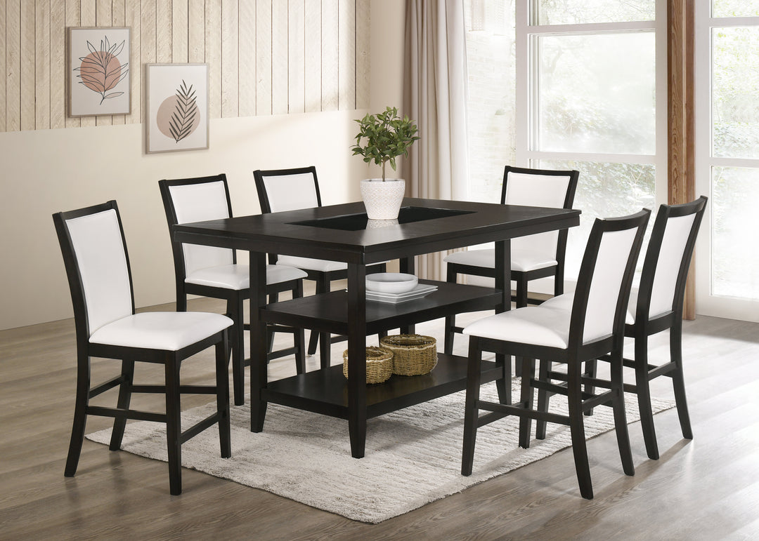 Condor White - Counter Height Table &amp; 6 Chairs
