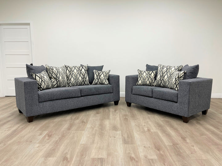 110 - Steel Sofa &amp; Loveseat