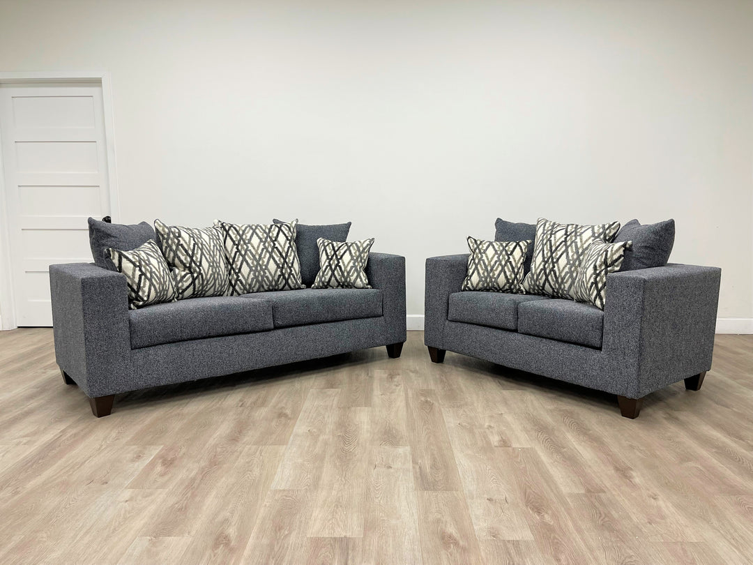110 - Steel Sofa &amp; Loveseat