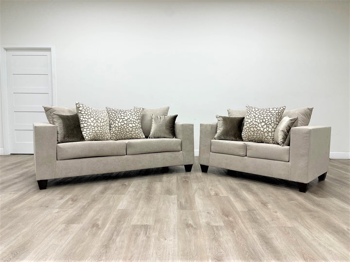 110-Hollywood Beige Sofa &amp; Loveseat (ETA: 8/26)