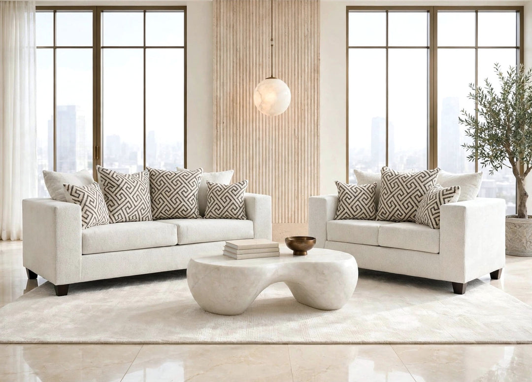 110 - Stone Sofa &amp; Loveseat