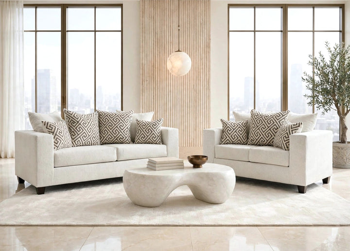 110 - Stone Sofa &amp; Loveseat