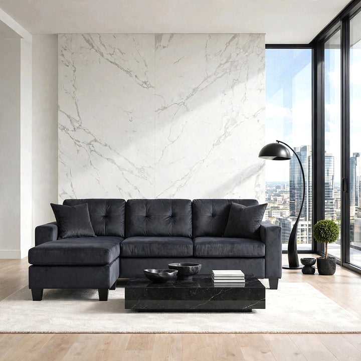 Cris Black - Reversible Sectional