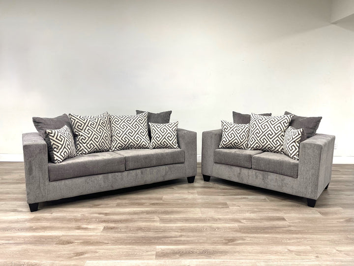 110-Smoke Sofa &amp; Loveseat Set ON SALE