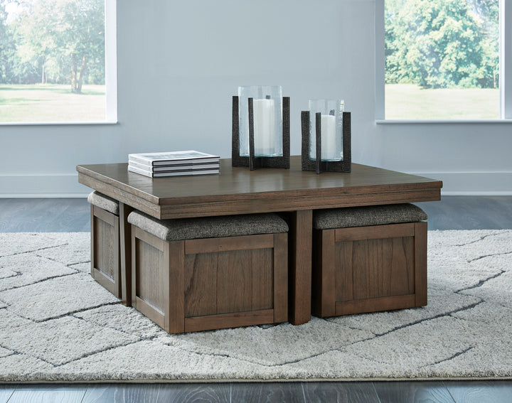 Ashley T738-20 Cocktail Table w/Stools