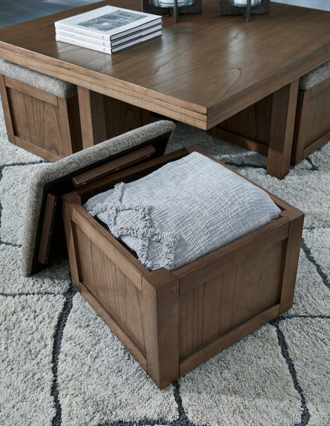 Ashley T738-20 Cocktail Table w/Stools