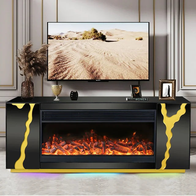 A804 TV STAND WITH FIREPLACE