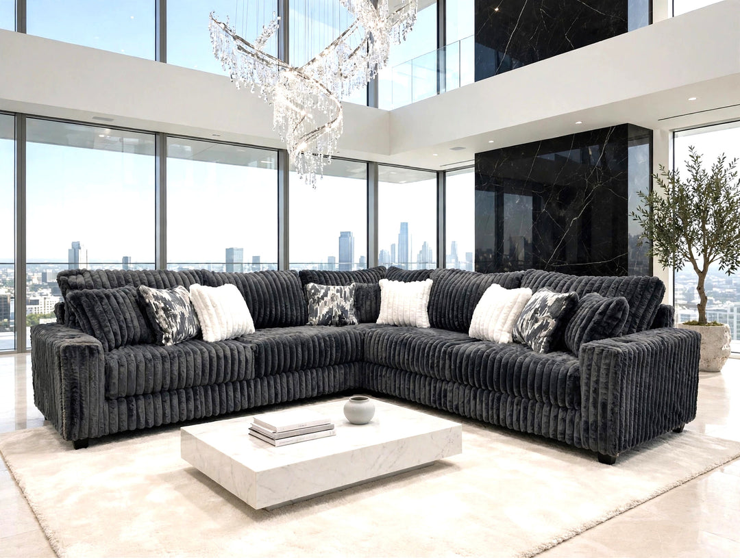 9600 Charcoal - Oversized Sectional