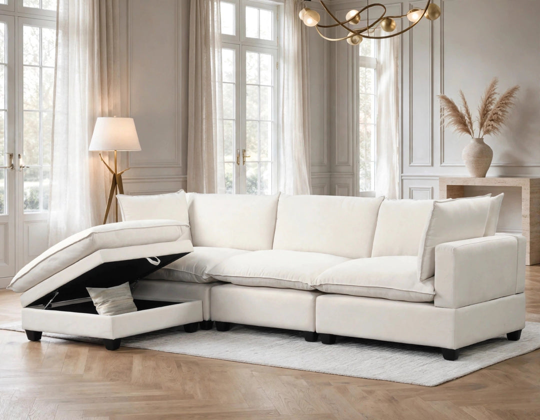 Cloud2 Sand Linen Modular Sectional