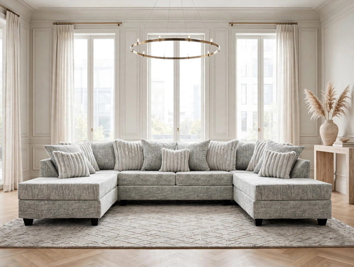 411 Gray - Double Chaise Sectional