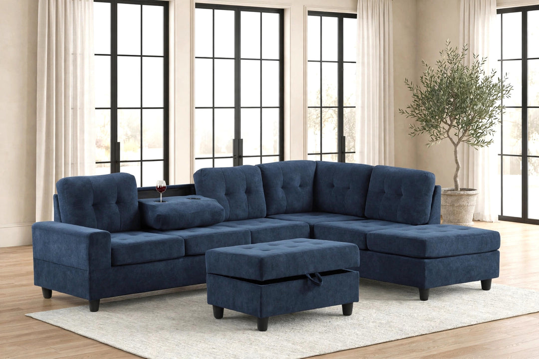 44Heights Reversible Sectional + Ottoman