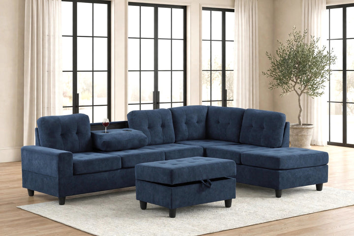 44Heights Reversible Sectional + Ottoman