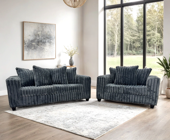 510 Charcoal - Sofa &amp; Loveseat Set