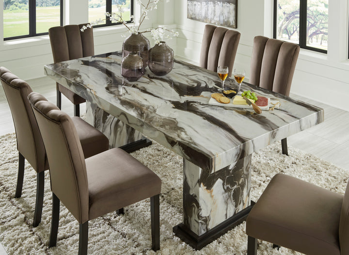 Ashley D581-26 Table and 6 Chairs Set