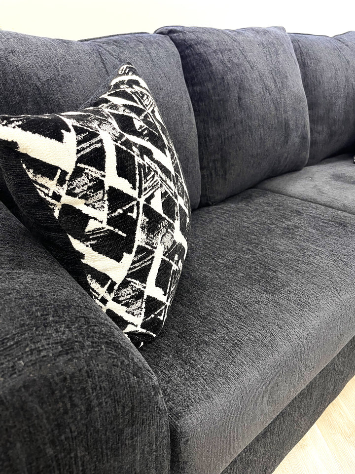 210 BLACK - 2PC Sofa and Loveseat Set