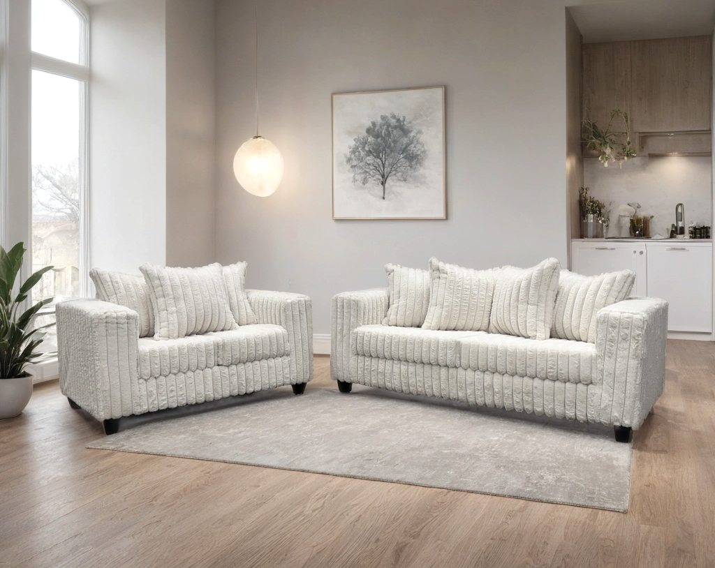 510 Cream - Sofa &amp; Loveseat Set