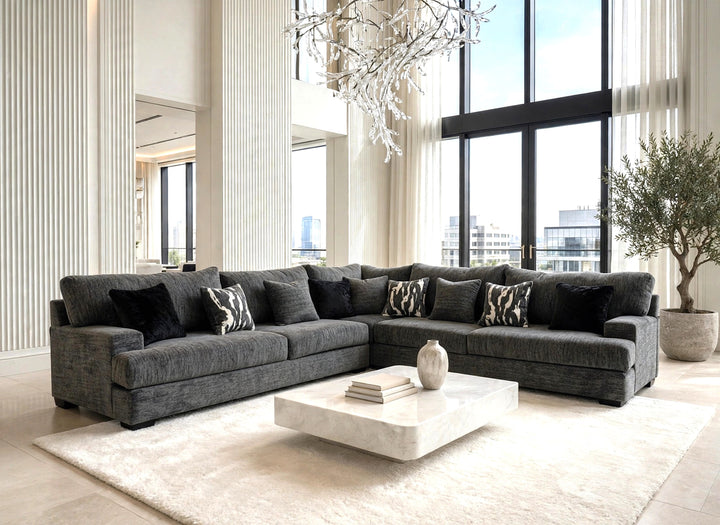 9650 - Oversized Sectional (Charcoal)
