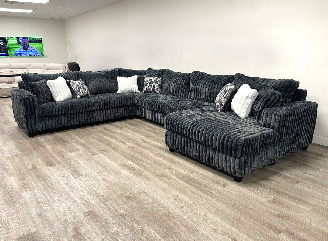9900 Charcoal - 4PC Oversized Sectional