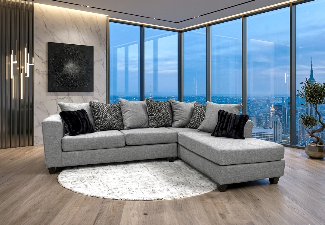 110 - Gunmetal Sectional ON SALE