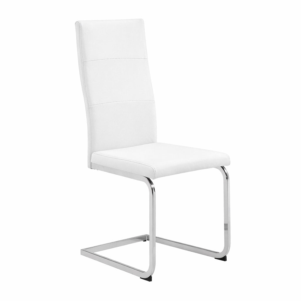 D201 White - Glass Table + 6 Chairs