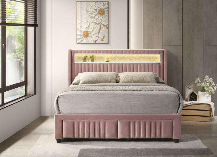 Cupid Pink Platform Bed - Twin, Full